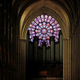 A view shows the organ and a rose window inside the Notre Dame Cathedral in Paris, France